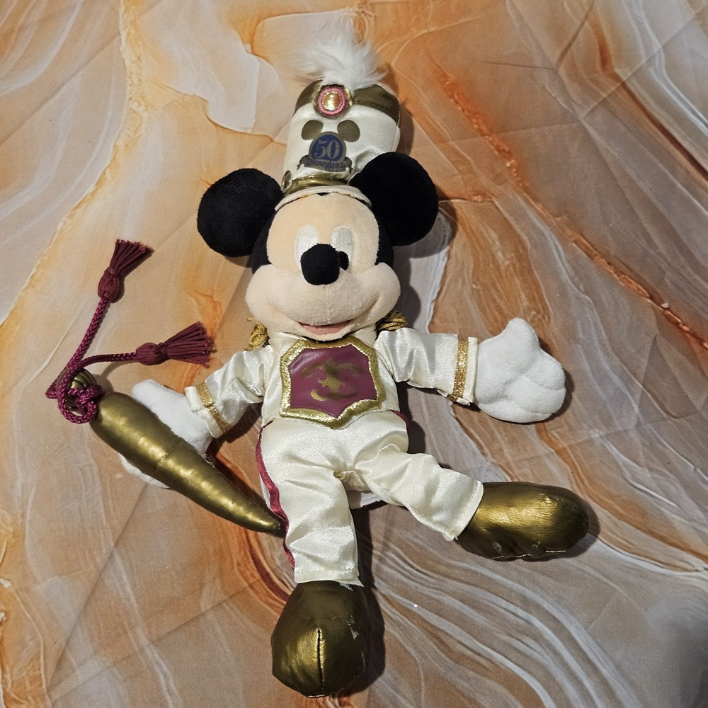 Disneyland 50th Anniversary Mickey Mouse Plush 12" 2005 Happiest Homecoming